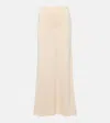 Fforme Robyn Wool And Cotton-blend Maxi Skirt In Yellow