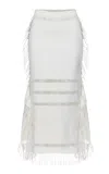 Fforme Rowan Fringed-edge Knit Skirt In White