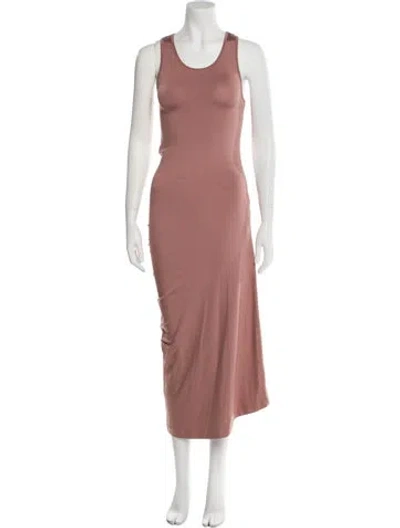 Pre-owned Fforme Scoop Neck Long Dress In Pink