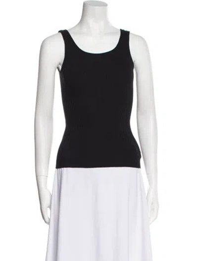 Pre-owned Fforme Scoop Neck Sleeveless Top In Black