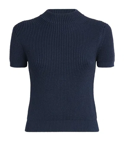 Fforme Katia Short-sleeve Sweater In Blue
