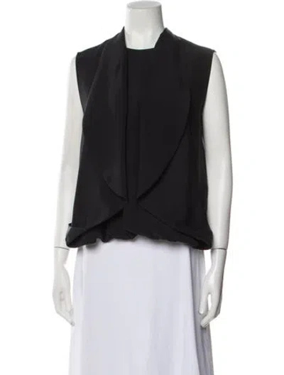 Pre-owned Fforme Silk Crew Neck Top W/ Tags In Black