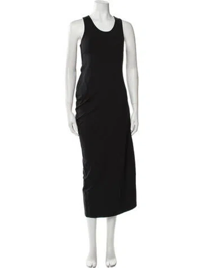 Pre-owned Fforme Silk Long Dress In Black