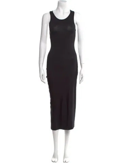 Pre-owned Fforme Silk Long Dress W/ Tags In Black