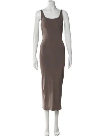 Pre-owned Fforme Silk Long Dress W/ Tags In Neutral