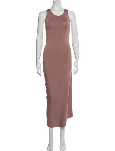 Pre-owned Fforme Silk Midi Length Dress In Pink