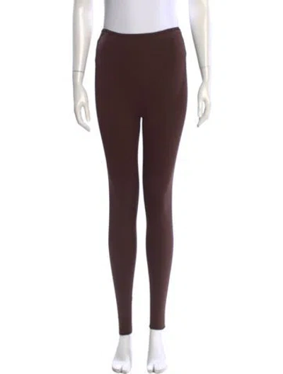 Pre-owned Fforme Silk Skinny Leg Pants In Brown