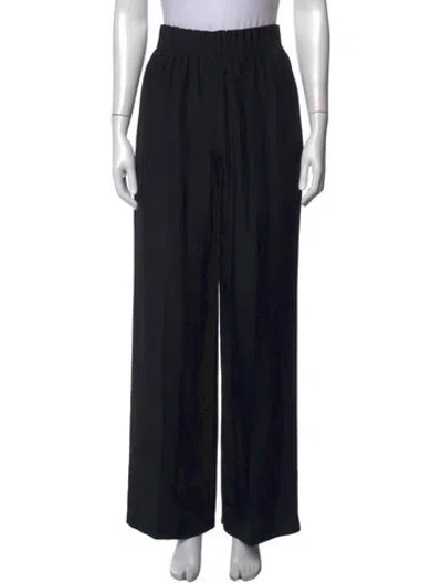 Pre-owned Fforme Silk Wide Leg Pants In Black