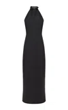 Fforme Silke Halterneck Apron Dress In Black