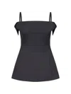 Fforme Sola Square-neck Top In Black