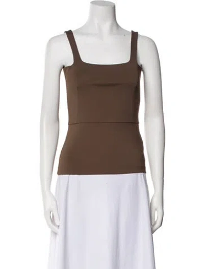 Pre-owned Fforme Square Neckline Sleeveless Top In Neutral
