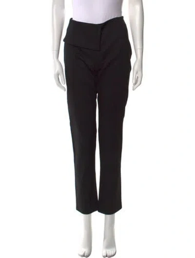 Pre-owned Fforme Straight Leg Pants In Black