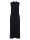 Fforme Martha Paneled Crepe Midi Dress In Schwarz