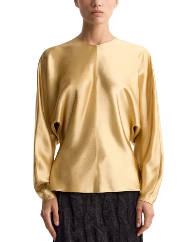 Fforme Sylvie Dolman Sleeve Top In Gold