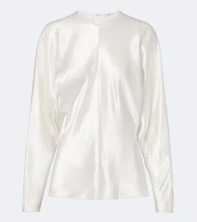 Fforme Sylvie Satin Top In White