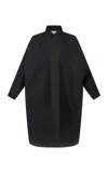 Fforme Vada Raglan Cotton-silk Sleeve Parka In Black