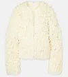 Fforme Van Fringed Wool-blend Jacket In White