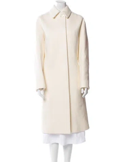 Pre-owned Fforme Virgin Wool Coat In Neutral