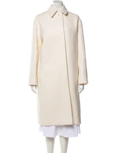 Pre-owned Fforme Virgin Wool Coat W/ Tags In Neutral