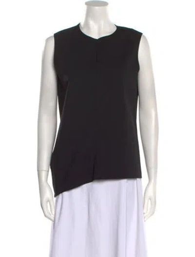 Pre-owned Fforme Virgin Wool Crew Neck Top W/ Tags In Black