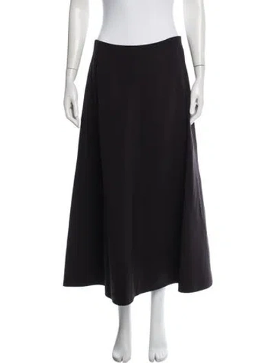 Pre-owned Fforme Virgin Wool Long Skirt In Brown