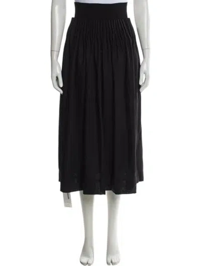 Pre-owned Fforme Virgin Wool Midi Length Skirt In Gray