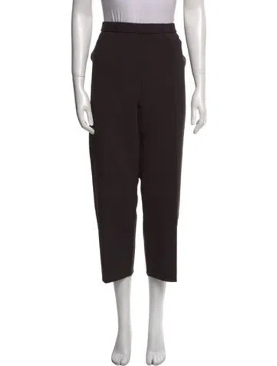 Pre-owned Fforme Virgin Wool Straight Leg Pants In Brown