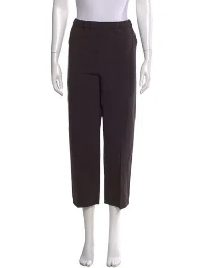 Pre-owned Fforme Virgin Wool Straight Leg Pants In Brown