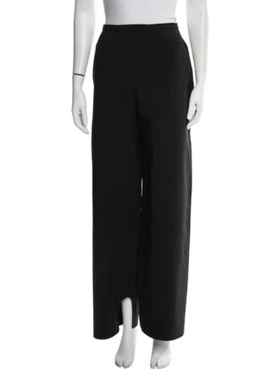 Pre-owned Fforme Virgin Wool Wide Leg Pants In Black
