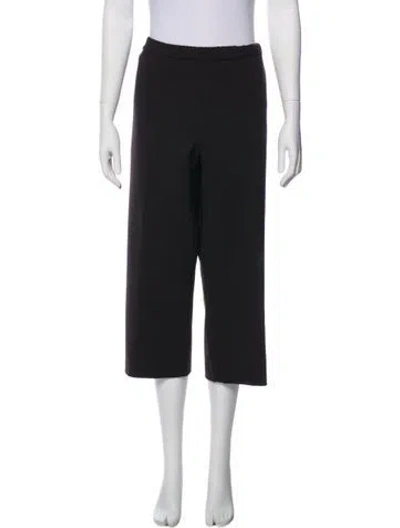 Pre-owned Fforme Virgin Wool Wide Leg Pants In Black