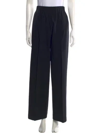 Pre-owned Fforme Virgin Wool Wide Leg Pants In Black