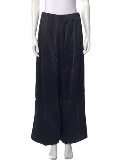 Pre-owned Fforme Virgin Wool Wide Leg Pants In Blue