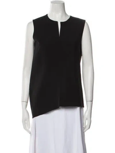 Pre-owned Fforme V-neck Sleeveless Top In Black