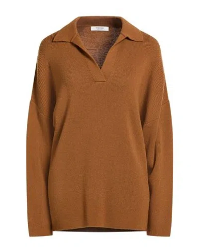Fforme Woman Sweater Camel Size M Merino Wool, Cashmere In Sand