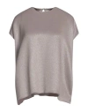 Fforme Woman Top Taupe Size M/l Acetate, Viscose, Polyamide In Grey