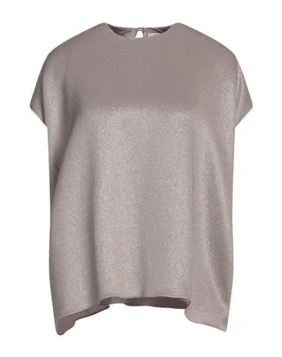 Fforme Woman Top Taupe Size M/l Acetate, Viscose, Polyamide In Grey