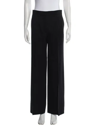 Pre-owned Fforme Wool Wide Leg Pants In Black