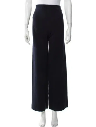 Pre-owned Fforme Wool Wide Leg Pants In Blue