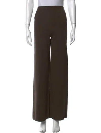 Pre-owned Fforme Wool Wide Leg Pants In Green