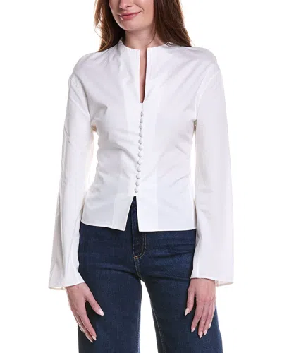 Fforme Yancy Cropped Tailcoat Jacket In White