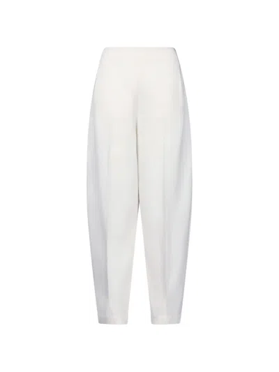 Fforme Yvette Tapered Trousers In White