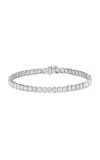 Fiametta 14k White Gold Emerald Bezel Tennis Bracelet