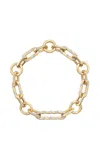 Fiametta 14k Yellow Gold And 14k White Gold Spiral Of Strength Mixed Link Bracelet