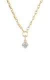 Fiametta 14k Yellow Gold Asscher Bezel Charm On Marquise Link Chain