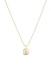 Fiametta 14k Yellow Gold Emerald Bezel Charm Necklace