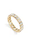 Fiametta 14k Yellow Gold Emerald Bezel Eternity Band