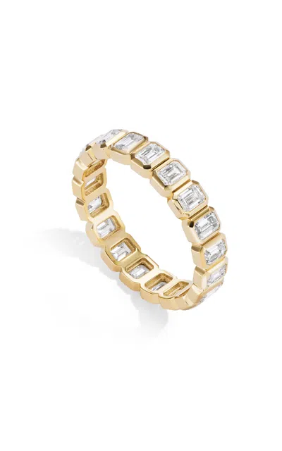 Fiametta 14k Yellow Gold Emerald Bezel Eternity Band