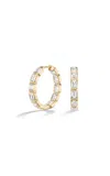 Fiametta 14k Yellow Gold Emerald Bezel Inside Out Hoops