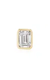 Fiametta 14k Yellow Gold Emerald Bezel Mini Stud Single Earring