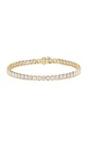Fiametta 14k Yellow Gold Emerald Bezel Tennis Bracelet